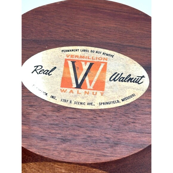 Vermillion Snack Salad Bowls Real‎ Walnut Wood Turned 5.75" Made in the USA MO - Picture 7 of 12
